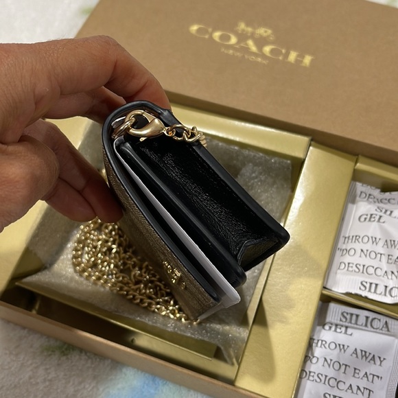 Coach Mini wallet On a Chain in Signature Canvas - Picture 4 of 6